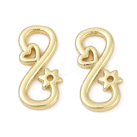 Brass S-Hook Clasps KK-S527-06G-1