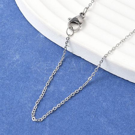 Tarnish Resistant 304 Stainless Steel Cable Chain Necklaces STAS-G083-72P-1