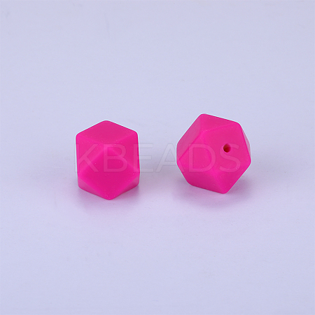 Hexagonal Silicone Focal Beads SI-JX0020A-35-1