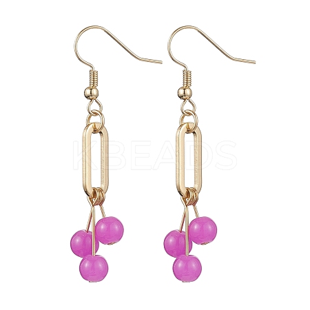 Imitation Jade Glass Dangle Earrings EJEW-JE05924-04-1