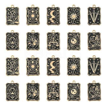 20Pcs 10 Styles Alloy Enamel Pendants ENAM-CJ0005-37-1