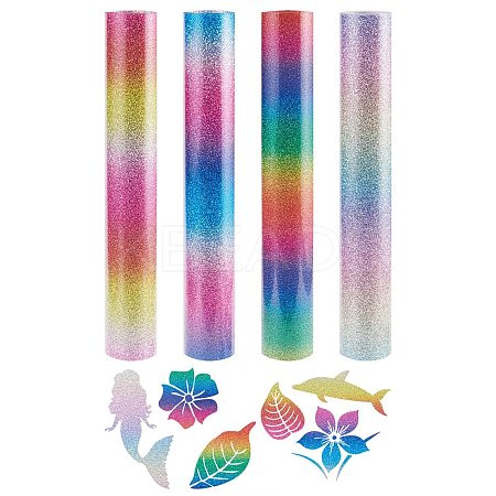 4Pcs Colorful Glitter Heat Transfer DIY-SZ0003-60-1