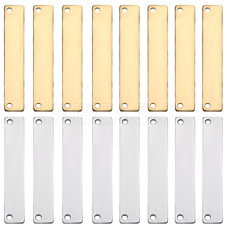 40Pcs 2 Colors Ion Plating(IP) 304 Stainless Steel Connector Charms STAS-SC0009-01-1