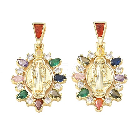 Religion Brass Pave Cubic Zirconia Pendants CU-CBA83A6-01C-G01-1