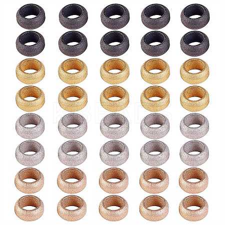 40Pcs 4 Colors 304 Stainless Steel Big Hole Beads STAS-SZ0001-86-1