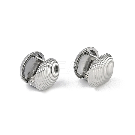 304 Stainless Steel Round Hoop Earrings EJEW-Z075-03P-1