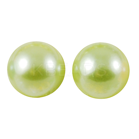 ABS Plastic Imitation Pearl Cabochons SACR-S738-10mm-Z18-1