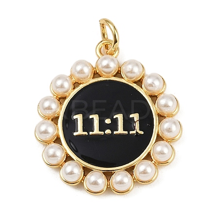 Brass Enamel Pendants KK-S526-12G-B-1