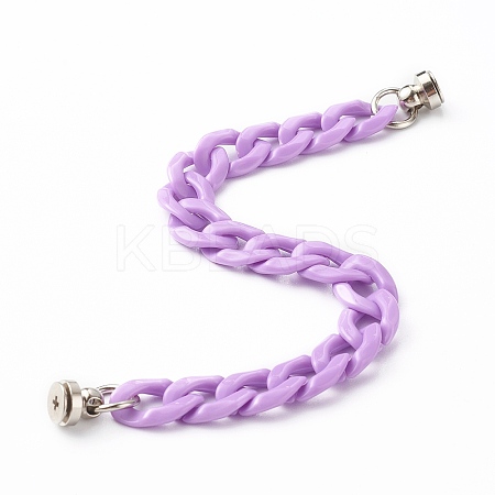 Opaque Acrylic Curb Chain Phone Case Chain HJEW-JM00512-02-1