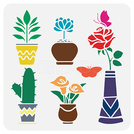 PET Hollow Out Drawing Painting Stencils DIY-WH0391-0939-1