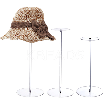 3 Sets 3 Styles Acrylic Storage Hat Racks ODIS-PH0001-84-1