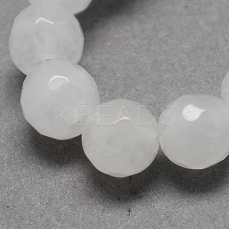 Natural White Jade Bead Strands G-R166-8mm-03-1