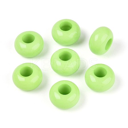 Opaque Acrylic European Large Hole Beads SACR-N019-03D-1