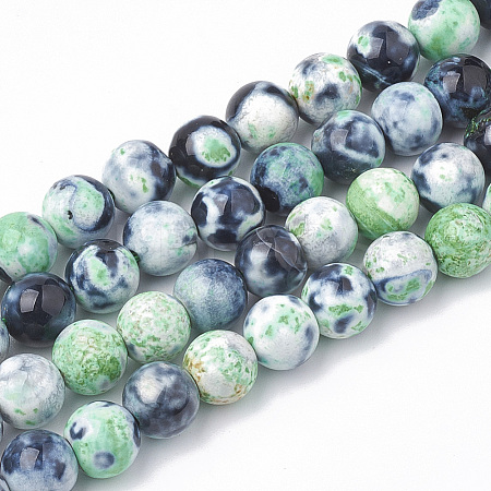 Dyed Natural Fire Crackle Agate Beads Strands G-T098-02B-05-1