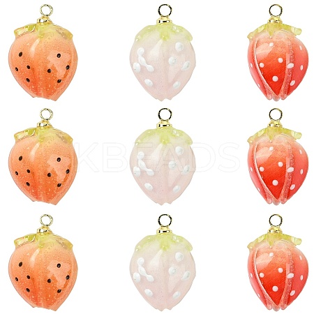 12Pcs 3 Colors Heat Shrink Plastic Enamel Pendants KY-CJ0002-12-1