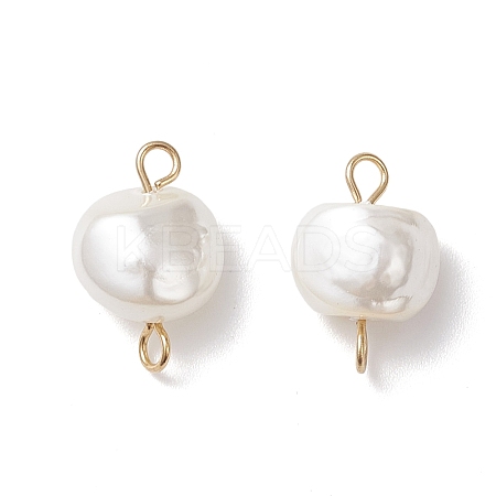 Electroplated Shell Pearl Nuggets Links PALLOY-JF04646-01-1