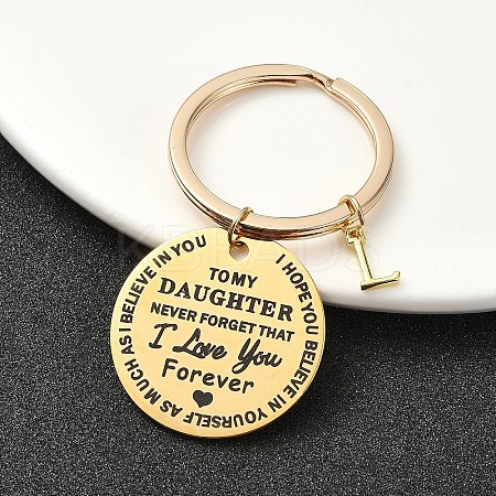 Valentine's Day Brass & 201 Stainless Steel Keychain KEYC-YW00097-12-1