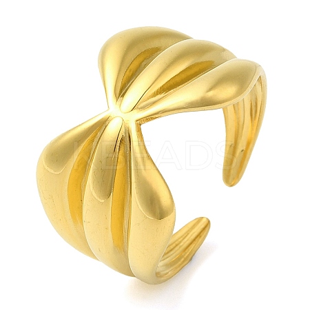 304 Stainless Steel Open Cuff Rings for Women LS-RJEW-Z043-02A-1