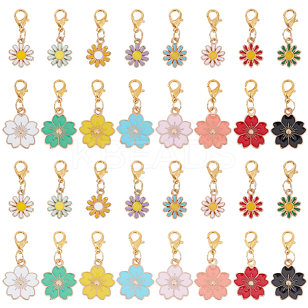 32Pcs 16 Styles Alloy Enamel Shoes Charms HJEW-PH01947-1