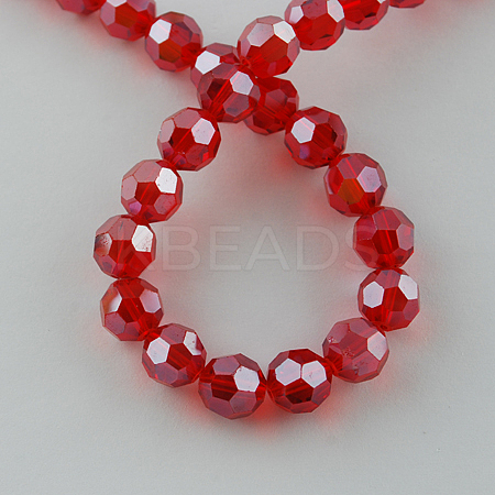 Electroplate Glass Bead Strands EGLA-R015-6mm-20-1
