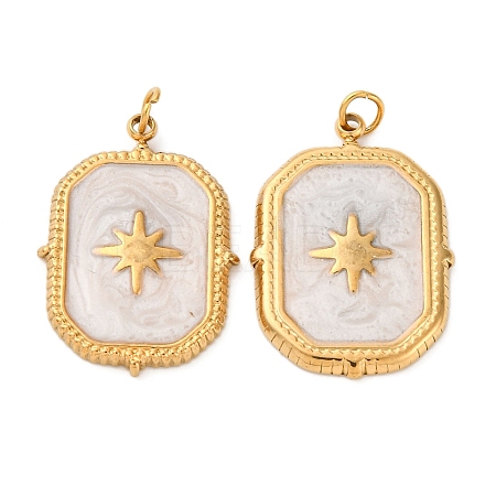 304 Stainless Steel Enamel Pendants STAS-U061-34G-A01-1