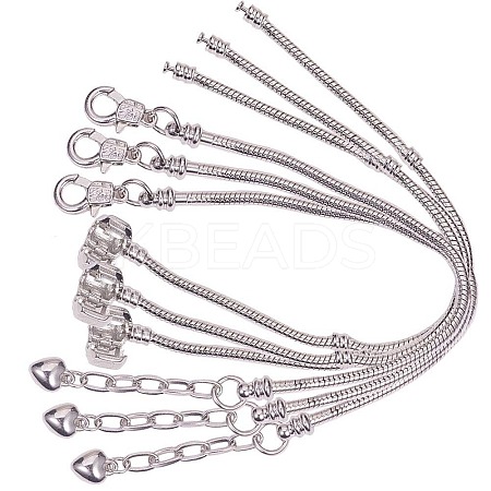 Brass European Style Bracelets Jewelry Making KK-SC0001-12P-1