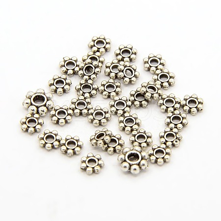 Tibetan Style Alloy Spacer Beads TIBEB-S039-024AS-NR-1