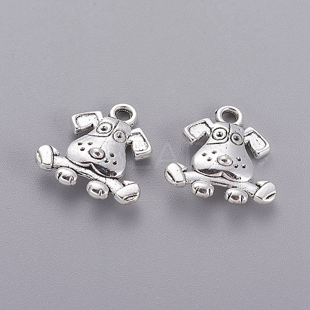 Tibetan Style Puppy Pendants LS-TIBEP-R166-AS-LF-1