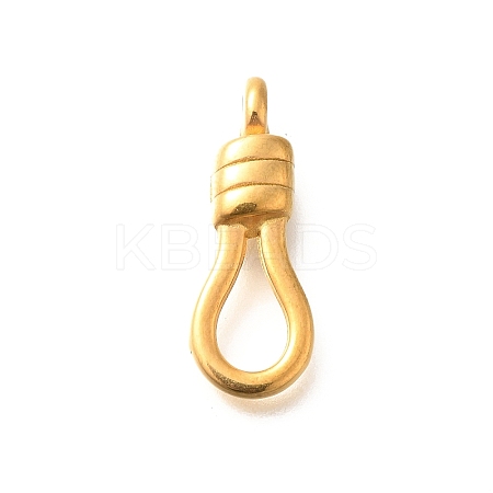 Ion Plating(IP) 304 Stainless Steel Eye Clasps for Hook Clasps STAS-I321-72G-1