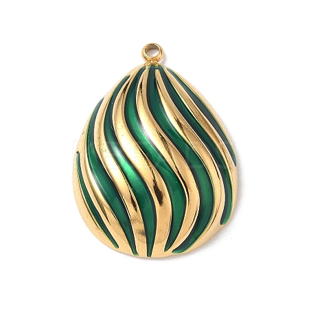 304 Stainless Steel Enamel Pendants STAS-P453-14G-01-1