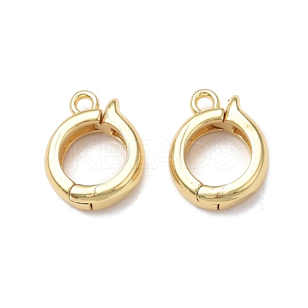 Rack Plating Brass Fold Over Clasps KK-E080-03G-1