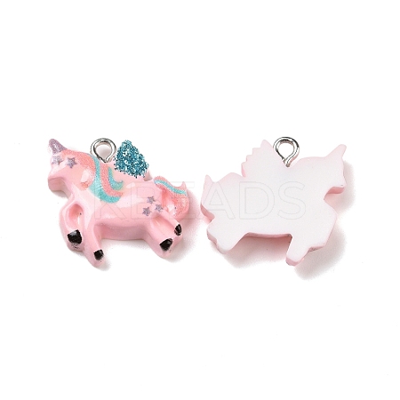 Opaque Resin Pendants RESI-J023-12C-1
