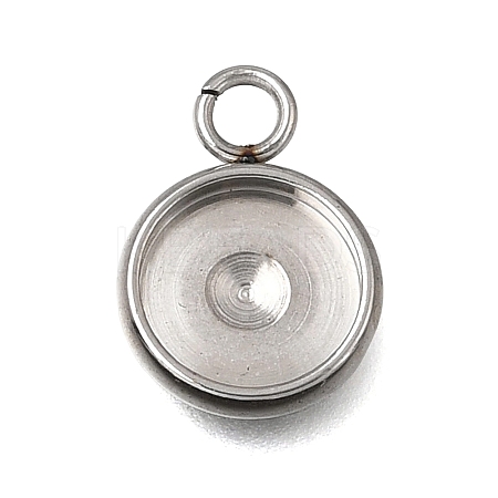 304 Stainless Steel Pendant Cabochon Settings STAS-F365-02C-P-1