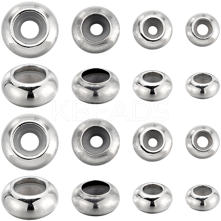 SUNNYCLUE 48Pcs 4 Styles 201 & 304 Stainless Steel Beads STAS-SC0007-34-1