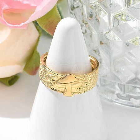 304 Stainless Steel Open Cuff Rings for Women STAS-Z117-19G-1