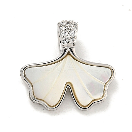 Brass Micro Pave Clear Cubic Zirconia Pendants KK-P275-19P-1