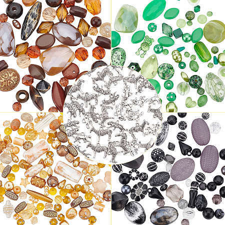 Animal Pendants with Beads Kit for DIY Jewelry Making DIY-FH0003-41-1