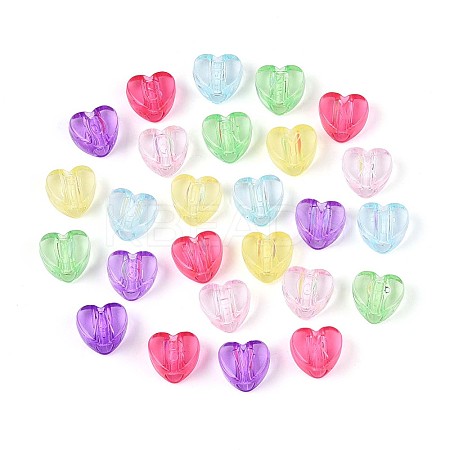 650-700G 6 Colors Transparent Acrylic Beads OACR-T029-85M-1