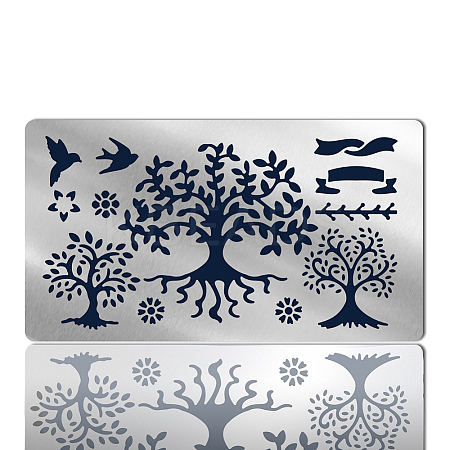 Retro Stainless Steel Metal Cutting Dies Stencils DIY-WH0242-289-1