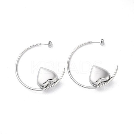 Non-Tarnish 304 Stainless Steel Stud Earrings EJEW-M249-01P-1