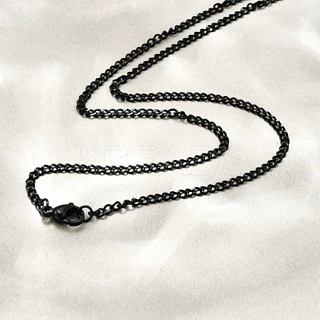 304 Stainless Steel Curb Chain Necklaces NJEW-L162-01A-B-1
