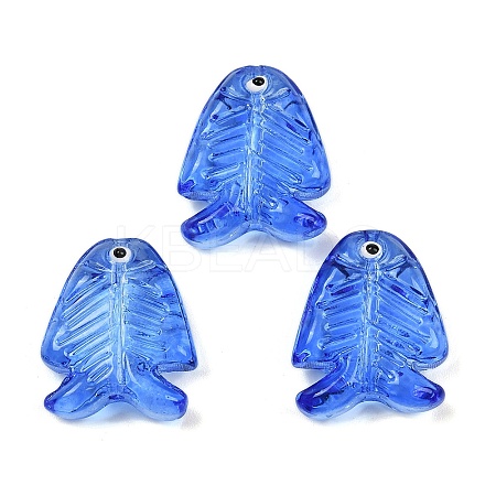 Transparent Glass Enamel Beads LAMP-U004-06O-1