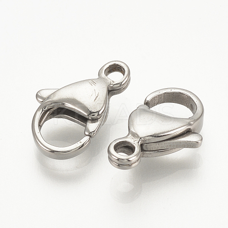 304 Stainless Steel Lobster Claw Clasps X-STAS-S076-70B-1