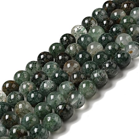 Natural Fuchsite Beads Strands G-K285-40C-1-1