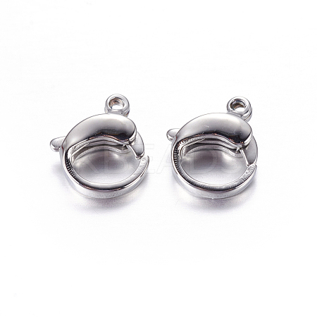 Tarnish Resistant 304 Stainless Steel Lobster Claw Clasps LS-STAS-H001-1