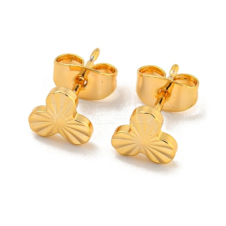 Brass Stud Earrings for Women KK-U006-02G-02-1