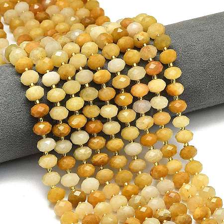Natural Topaz Jade Beads Strands G-P573-A57-01-1
