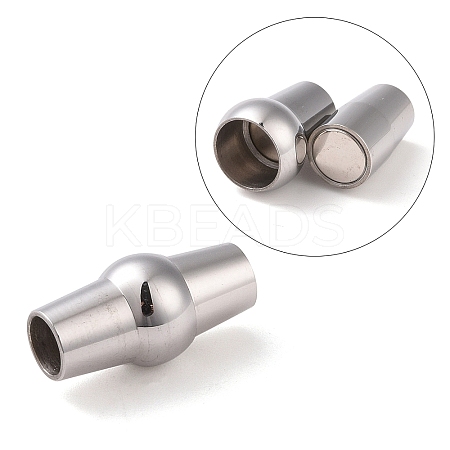 Tarnish Resistant 304 Stainless Steel Magnetic Clasps X-STAS-K006-09C-4mm-1