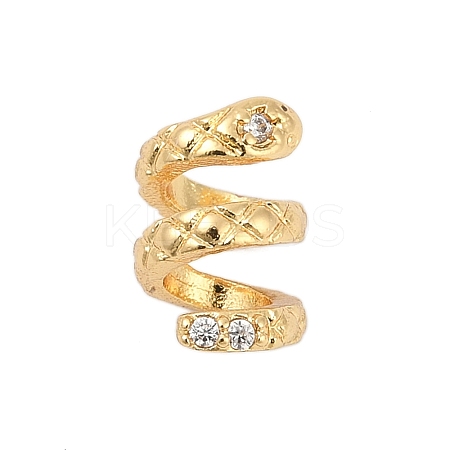 Brass Micro Pave Cubic Zirconia Beads KK-P302-16G-1