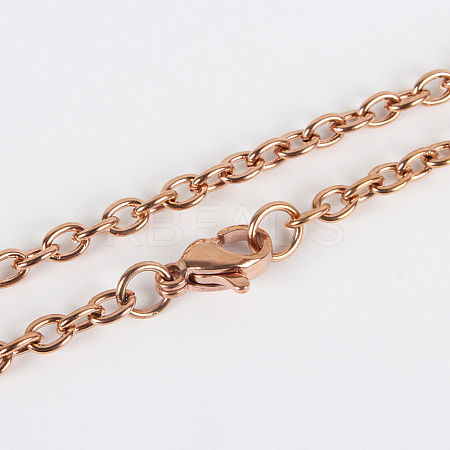 304 Stainless Steel Cable Chain for Necklace Making LS-STAS-P045-06RG-1